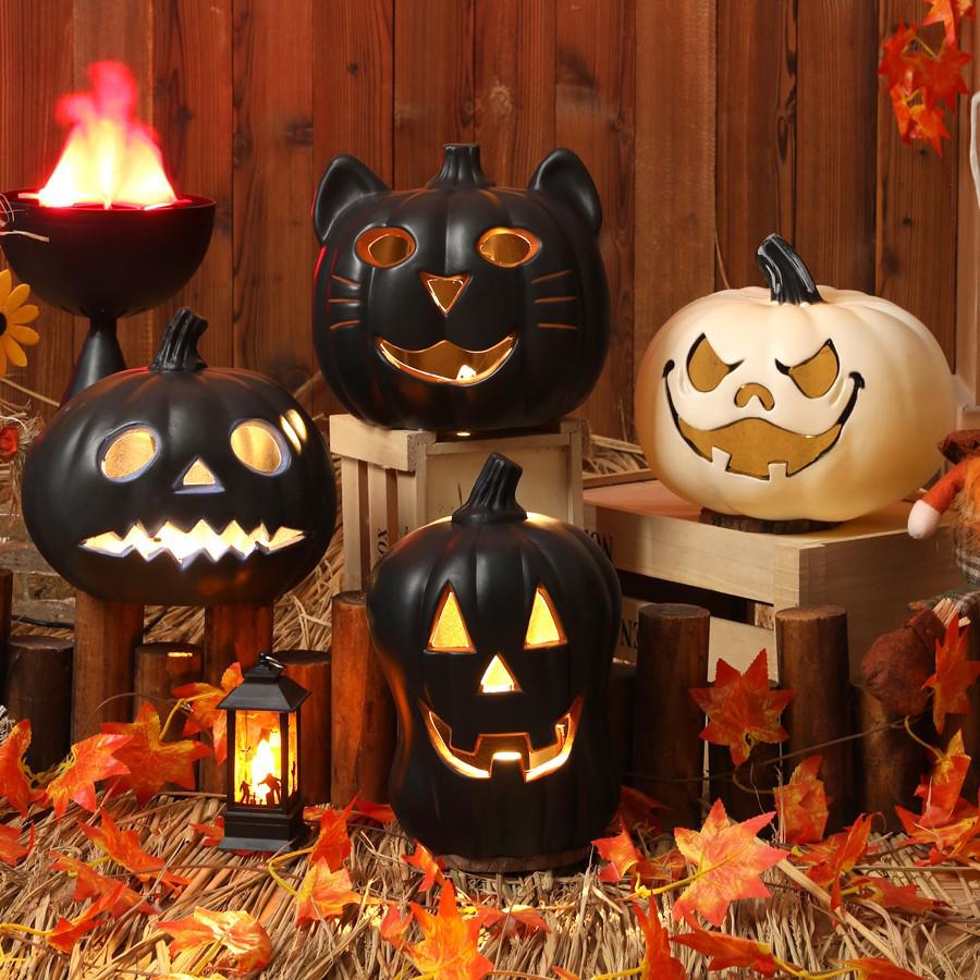 Halloween Pumpkin Lantern Decorations & Photo Props Set