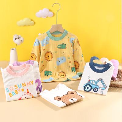 New Children's Autumn Clothes, Long Trousers, Cotton Suits, Spring and Autumn Boys and Girls Pajamas, Baby High-waisted Home Service