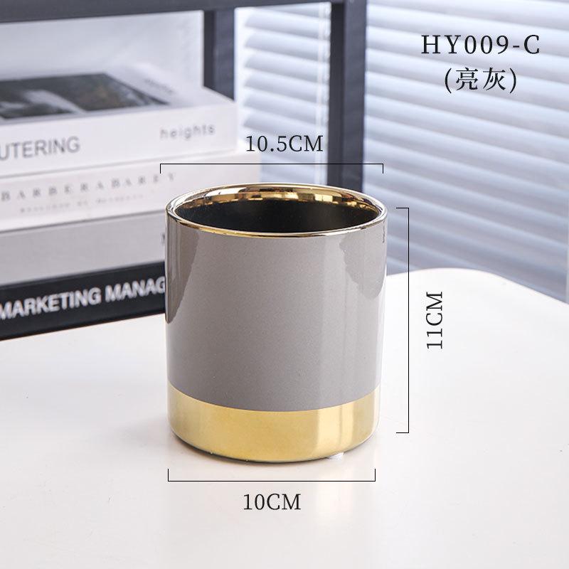 INS Severský Jednoduchý Rovný Kulatý Sukulentní Keramický Malý Květináč Domácí Stolní Řemeslné Ozdoby Velkoobchodní Množství