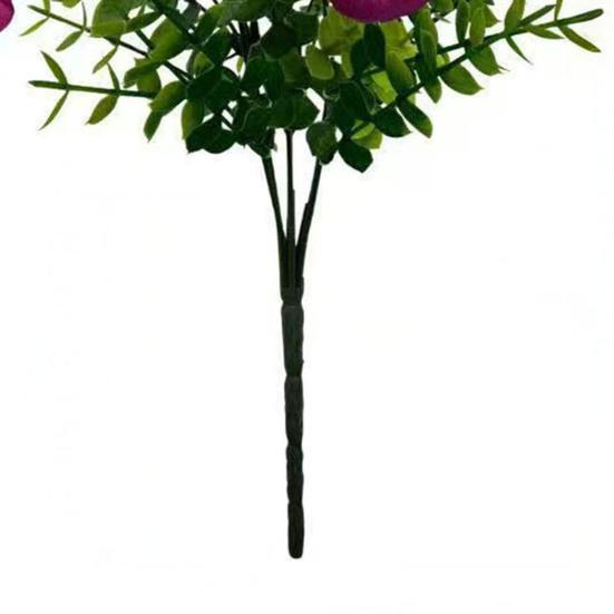 Artificial Flowers 7 Forks Bright Color No Fading No Maintenance Reusable Easy Care Fake Flower Arrangement