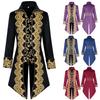Men's European Medieval Punk Swallowtail Coat - Retro Mid-length Style