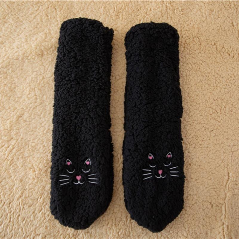 Adult Coral Fleece Breathable Socks Winter Extra-thick Lambswool Socks Sleep Socks Mid-calf Floor Socks Maternity Warm Socks