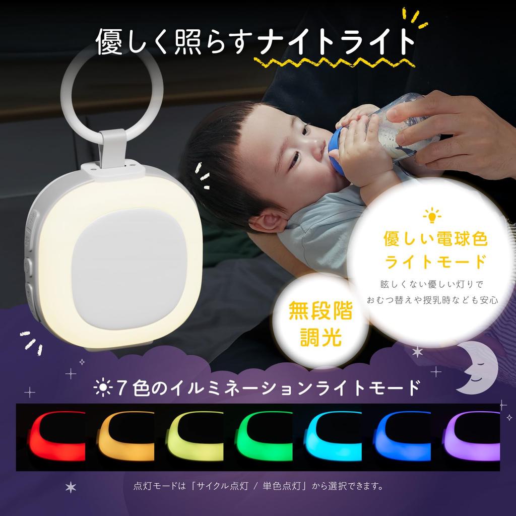 Belmond White Noise Machine for Baby Sleep Aid - Japanese Company - 45 Hours Continuous Playback - Automatic Function with Sound Sensor - Sleep Aid -