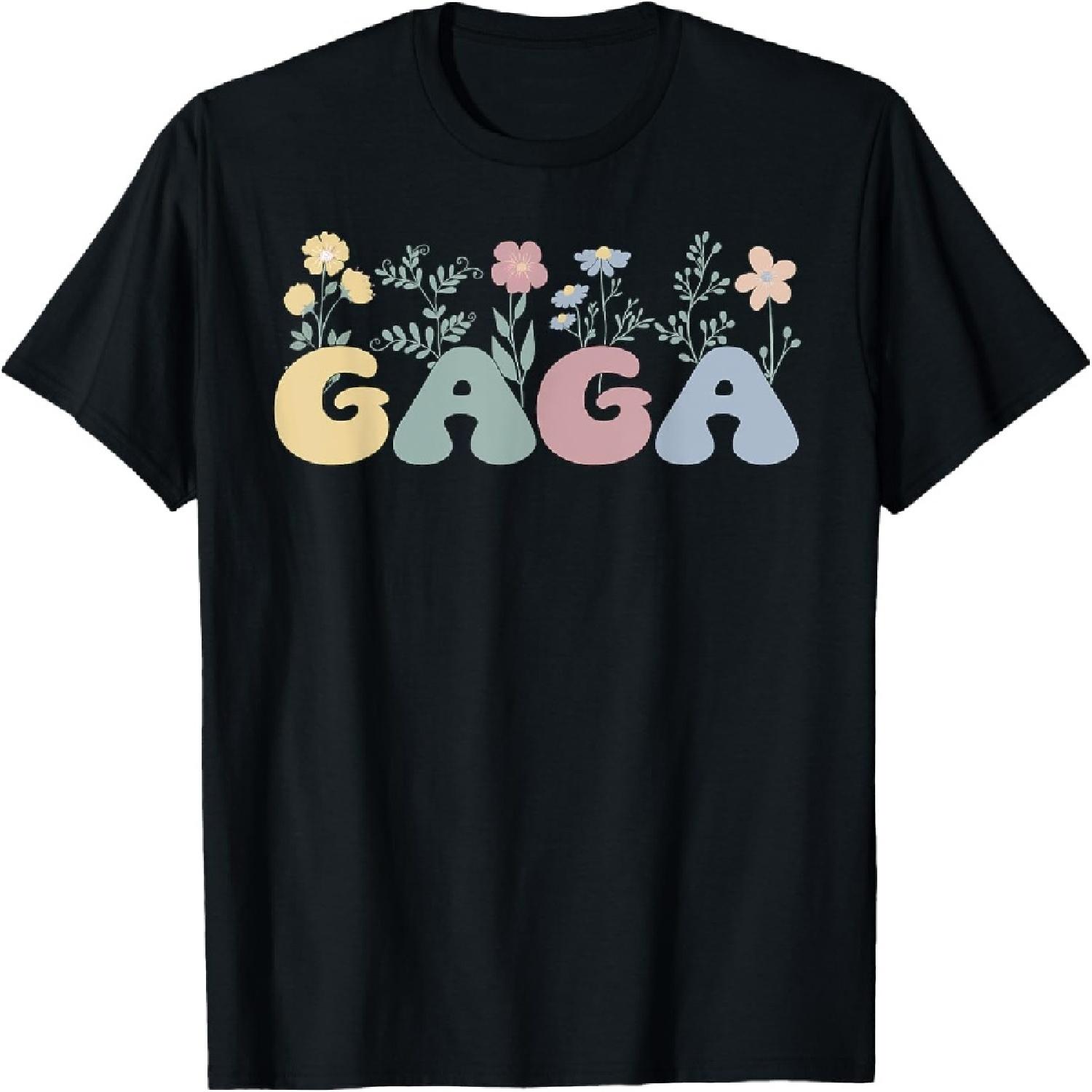 Крутая футболка с цветами и надписью  Groovy Gaga Grandmother Flowers Gaga Grandma XXXXXL разноцветный