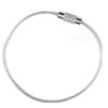 10 Pcs Stainless Steel Wire Keychains Luggage Label Loop Cables Key Rings Loop