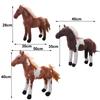 New Lifelike Simulated Horse Plush Toy Soft Plush Simulated Forest Animal Toy Cotton Realistic Stuffed Doll Room Decor