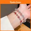 Zircon Flower Hollow Bracelet For Women With Trendy Design And Gift Use