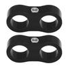 KIMISS AN10 Aluminum Alloy Hose Separator Clamp Fitting Adapter Bracket Universal (Black)
