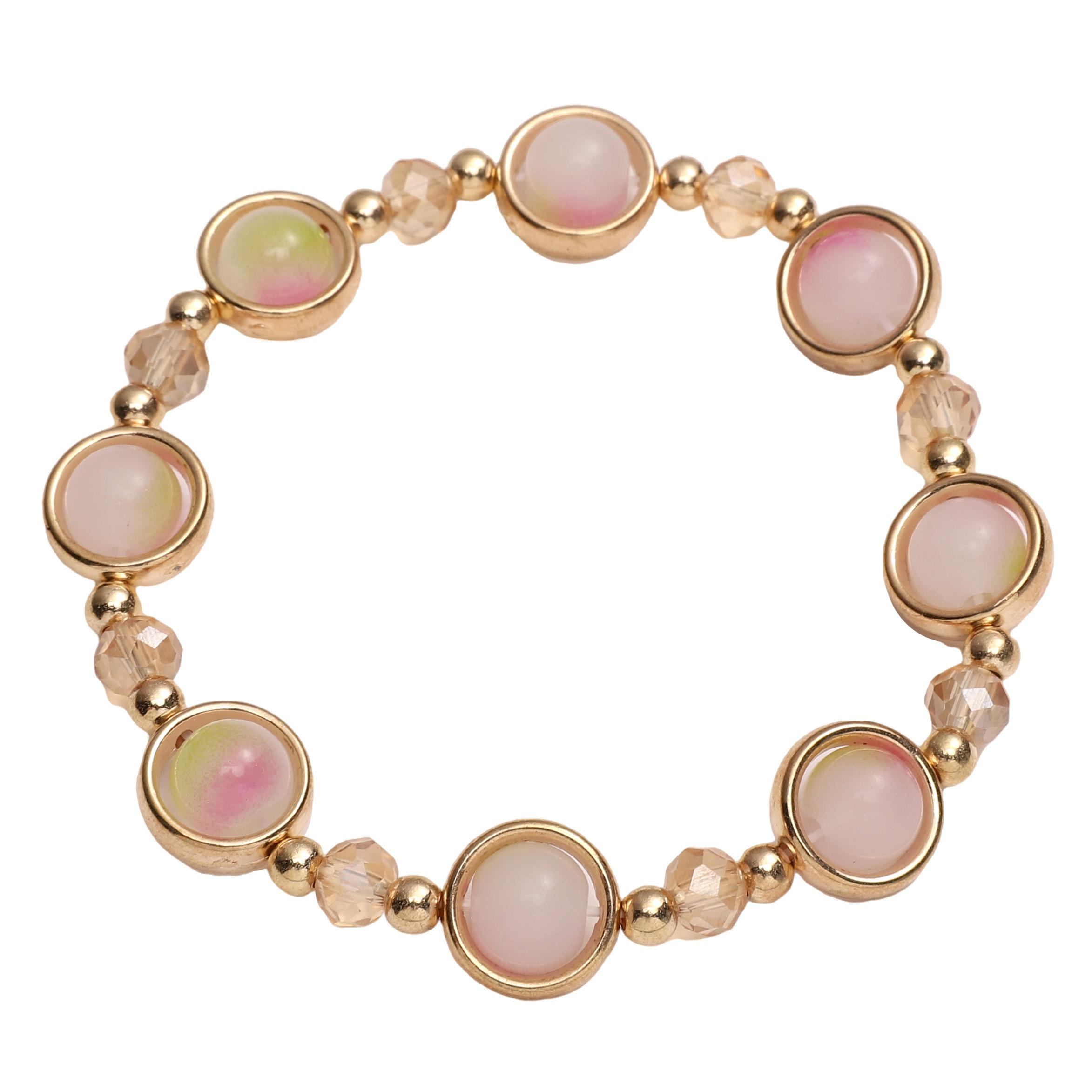 

Gradient Crystal Glass Student Bracelet Bangle Jewelry Accessory For Student Girls 03