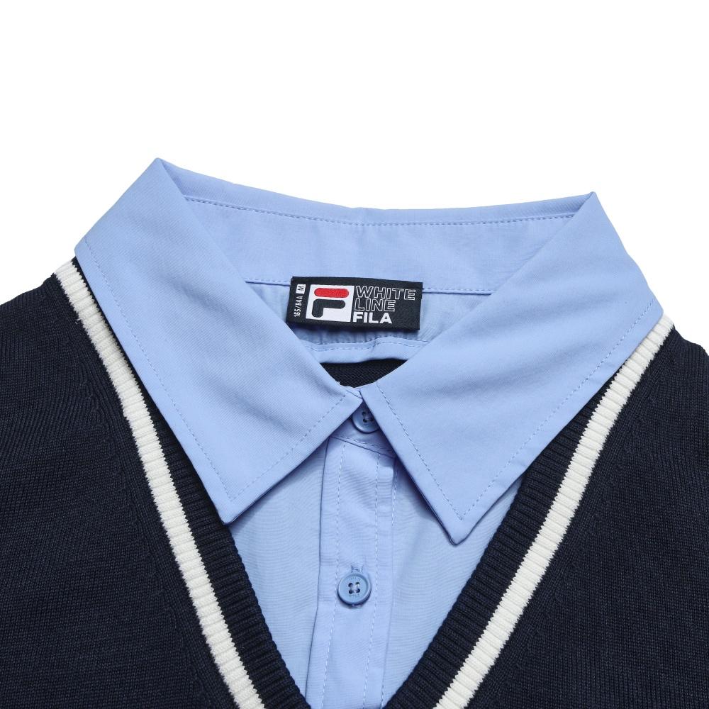 FILA Heritage Fashion Classic Simple Retro College Style Casual Versatile Comfortable Two-Piece Woven Short Sleeve Knit Top Women tops F11W628423FDB