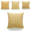 Luxurious Mustard Yellow Geometric Pillow Case For Fall And Autumn Decor
