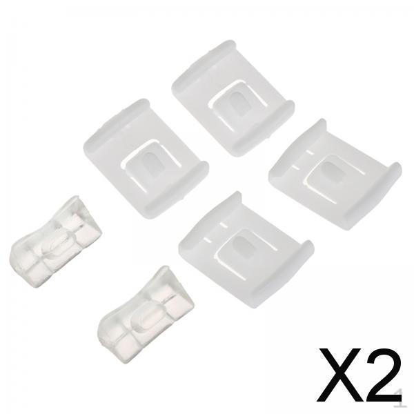 2x Runner Slider Guide Clips Set 435881203A Professional , White, 2 Pcs