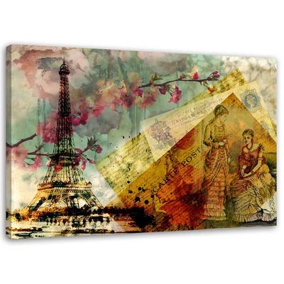 Canvas Print, Postcard from Paris