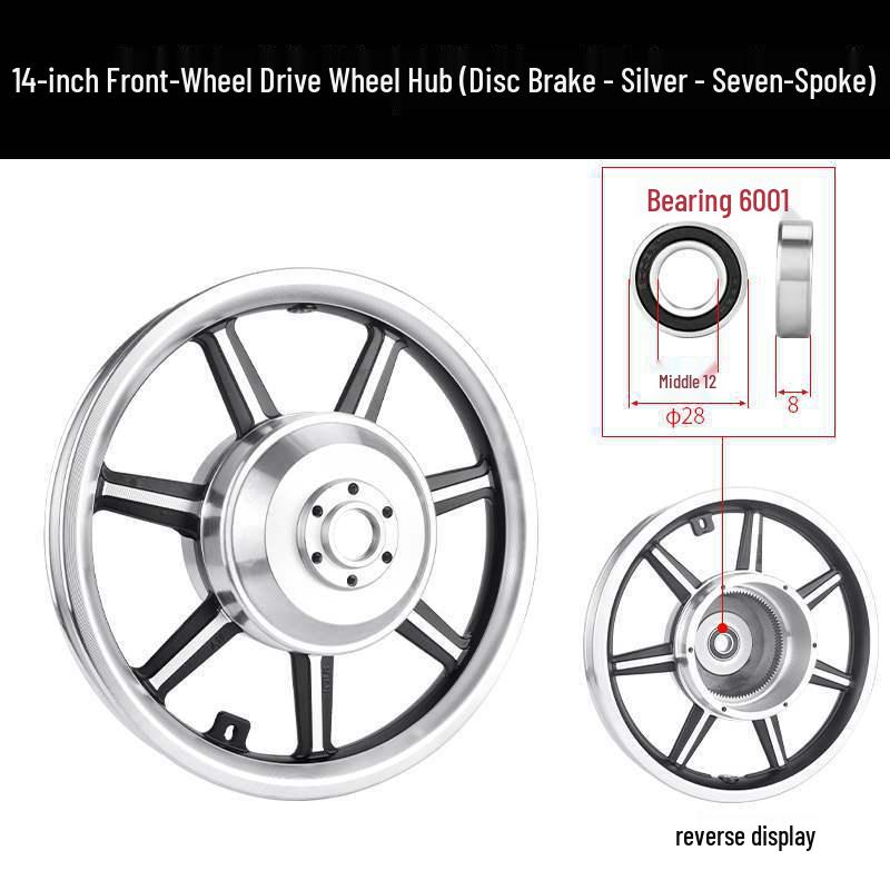 14-Inch Folding Electric Bicycle with 36V/48V 350W/400W/500W High-Speed Front and Rear Hub Motor