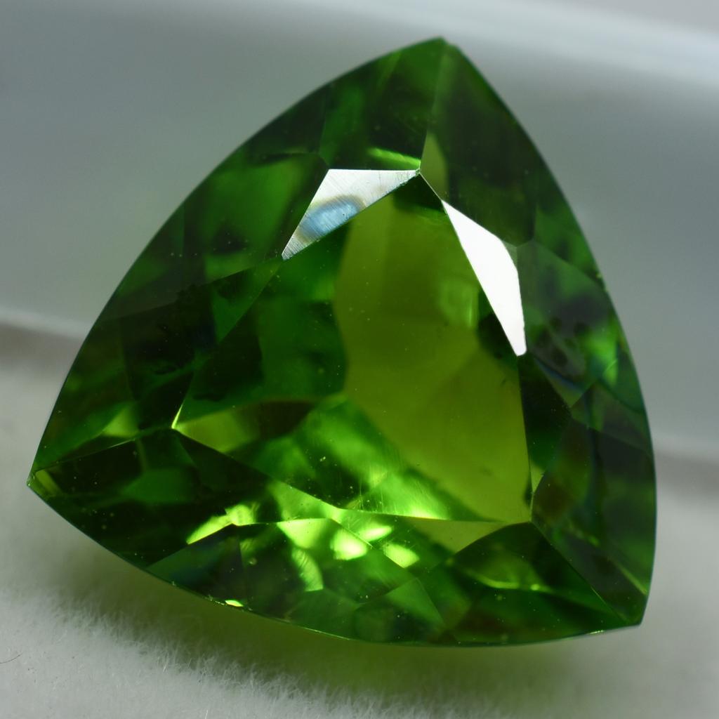 Trillion Cut Natural Rare Green Peridot 9.00 Carat Loose Gemstone
