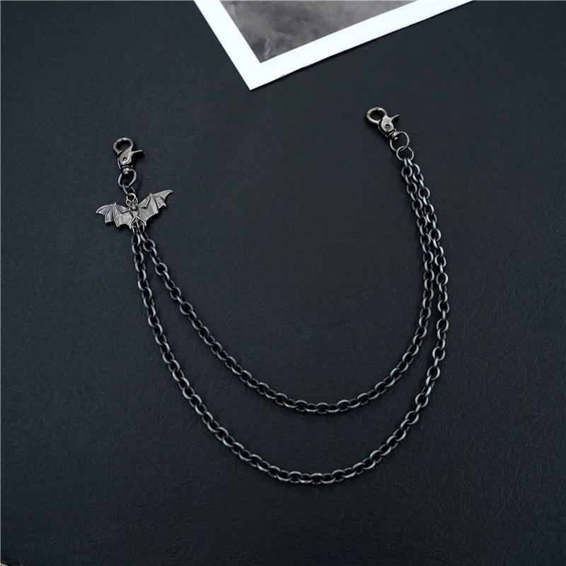 Hip Hop Punk Skull Metal Casual Pants Chain Men's Waist Chain Pendant