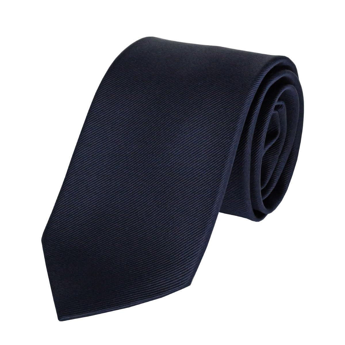 [Milano Alpha] 100% Silk Tie, Plain, Stylish, Navy Blue, d-silk-1