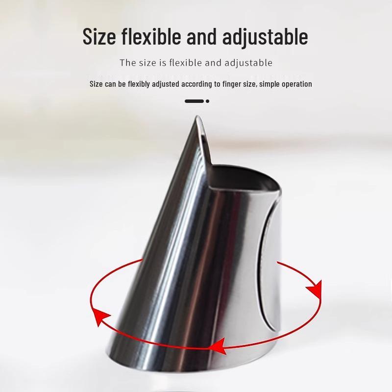 Protector de deget din oțel inoxidabil și cuțit de degetar pentru tăiat, curățat și cules legume