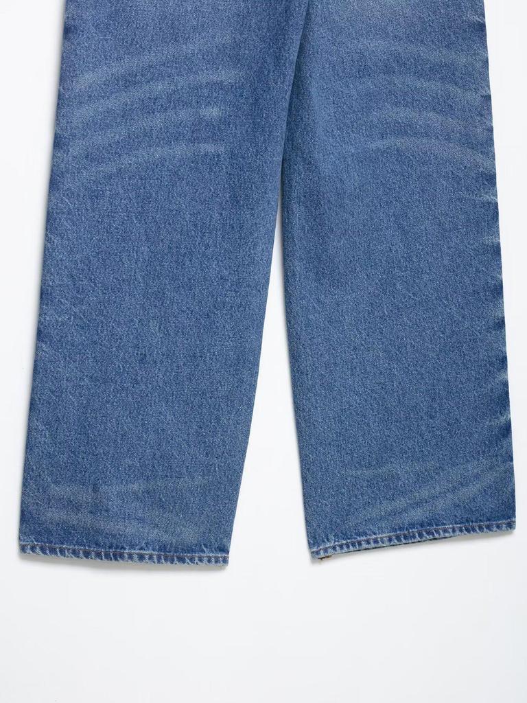 TAOP&ZA Women's Summer Fashion Rivet Denim Straight-Leg Pants