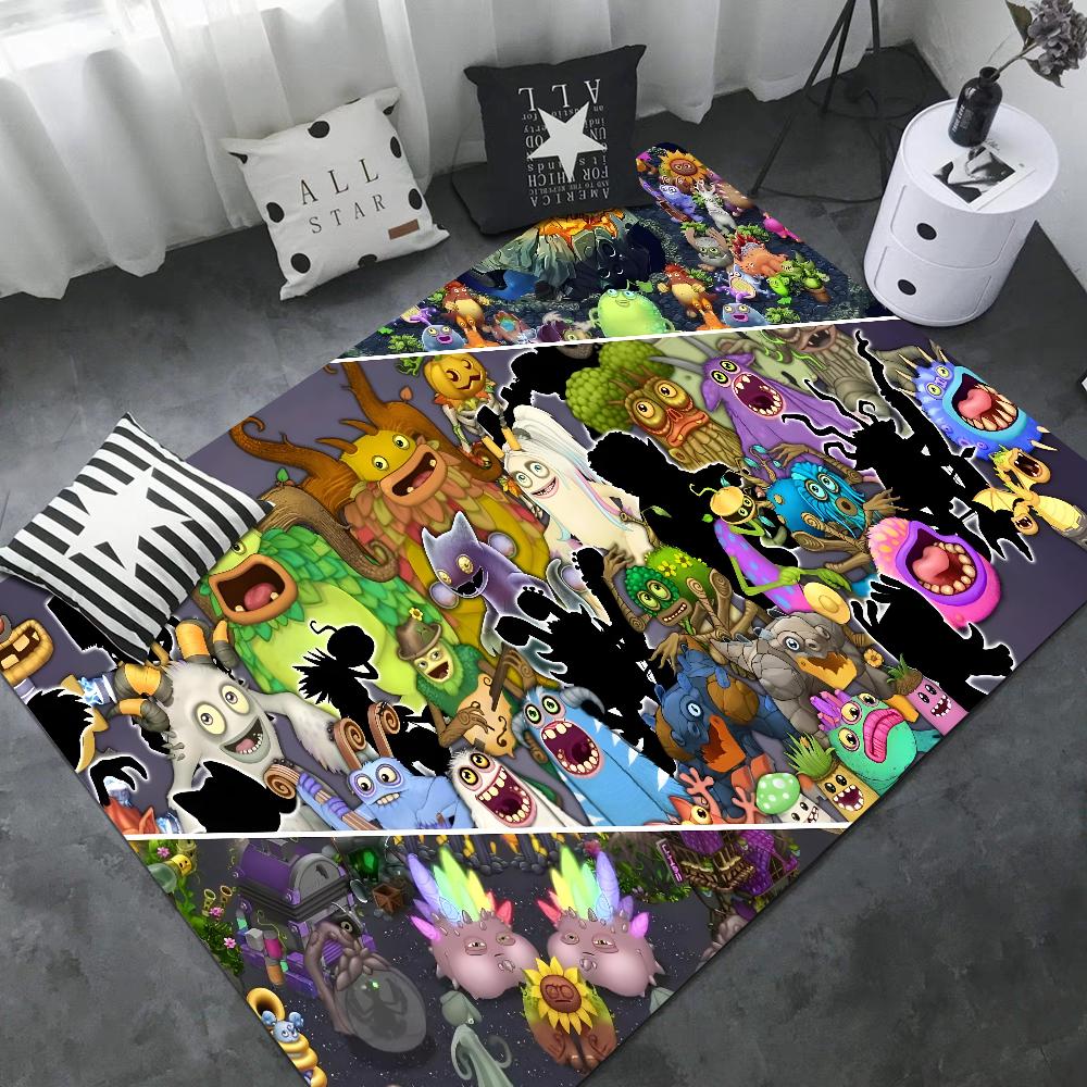 3D My Singing Monsters Kitchen Mat Washable Non-Slip Living Room Sofa Chairs Area Mat Kitchen Modern Home Decor