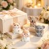 2 ks Mini figurky křečků na zdobení dortů, Roztomilé miniaturní pryskyřičné figurky zvířátek myší, Malá hračka křečka pro pohádkovou zahradu, Mikro krajinu,