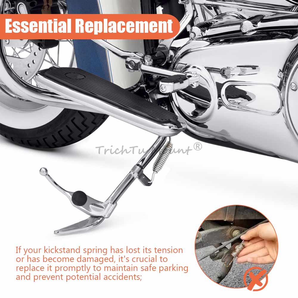 Motorcycle Side Stand Tension Spring Kickstand Spring For Harley Sportster XL883 1200 Dyna FXD Softail FatBoy Electra Glide FLHR
