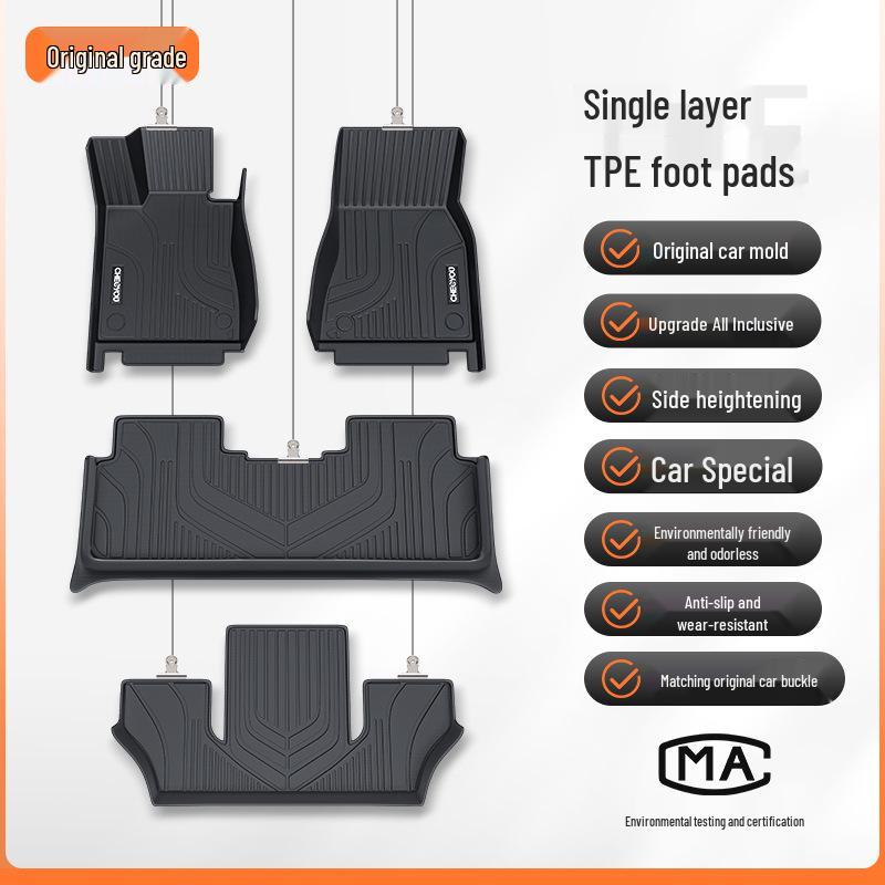 Full Coverage TPE Car Floor Mats for A4L, Magotan, Q5L, Passat, Camry, Accord, A6, and Tiguan L