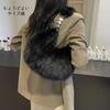 Lapimou Fluffy Fur Bag, Chain Shoulder Bag, Handbag, One-Shoulder Bag, Faux Fur, Women's, Small, 2-Way, Large Capacity, Stylish, Cute, Trendy,