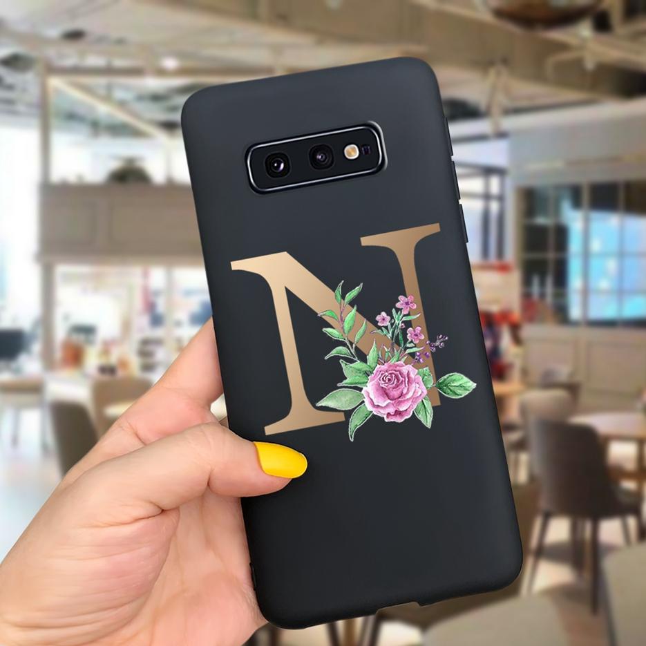 Cute Letters Cover For Samsung Galaxy S10 Plus Case S10 S10e Soft Silicone Phone Back Case For Samsung S10 S10e S10+ Cover Coque