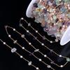 0.5M 1Meter Irregular Stone Necklace Chains Imitation Pearl Copper Chain for Bracelet Jewelry Making DIY Accessories Wholesale
