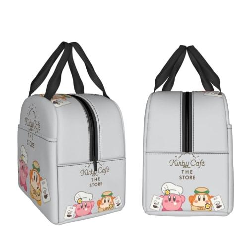 Ka-bi Insulated Lunch Bag with Clasp, Black, Bento Box, Insulated, Cooler Bag with Zipper, Compact, Soft Cooler Bag, Tote/Eco Bag