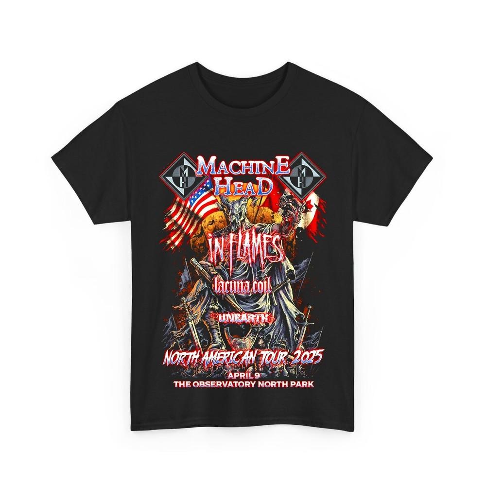 Machine Head North American Tour 2025 W In Flames - Machine Head - Black T-shirt