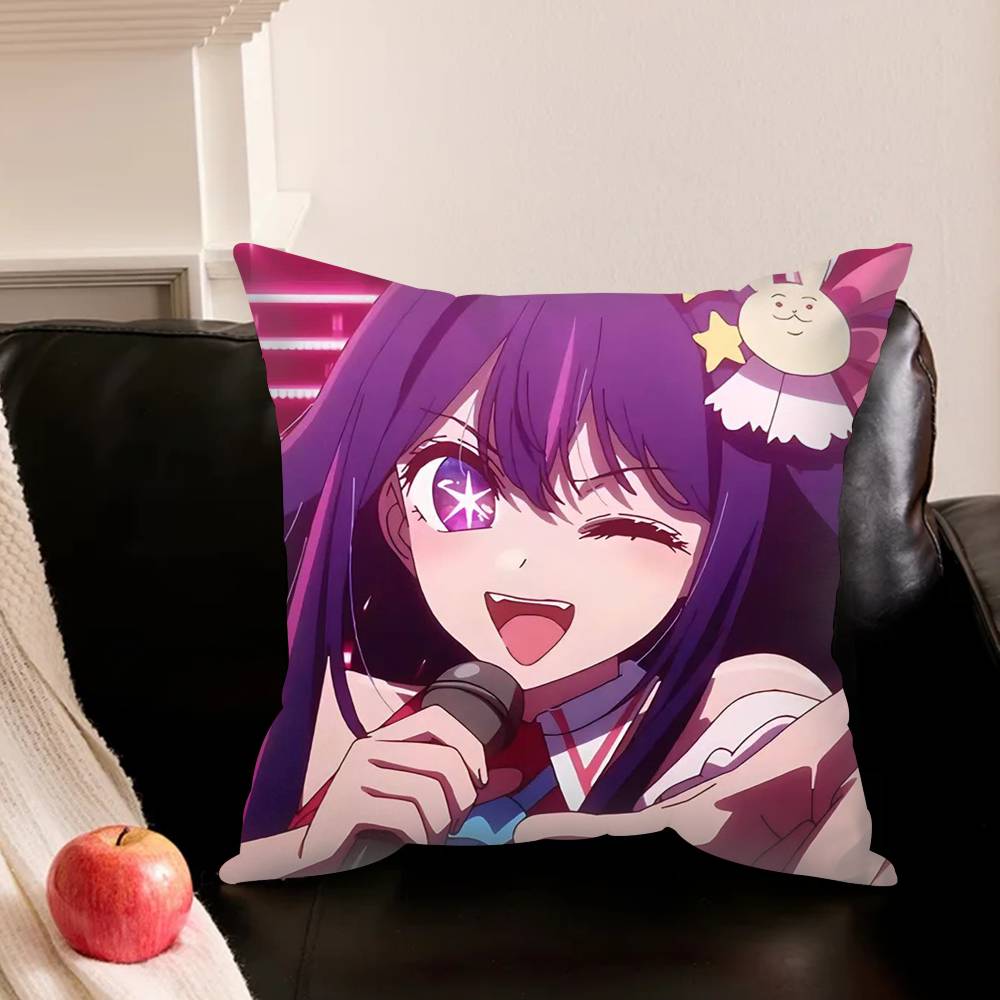 Ai H-Hoshino O-Oshi No Ko Anime Various Sizes Square Pillowcase For Car Home Bedchamber Decor