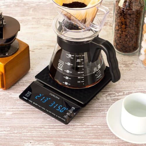 Atlas Coffee Scale, Drip Scale, Digital 0.1g, 3kg, with Timer Function, Black, ADCS-03
