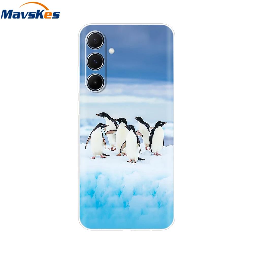 For Samsung Galaxy M35 M55 Case Cute Flower Soft Silicone Back Cover for Coque Samsung M 55 M 35 5G Phone Cover Fundas Shells