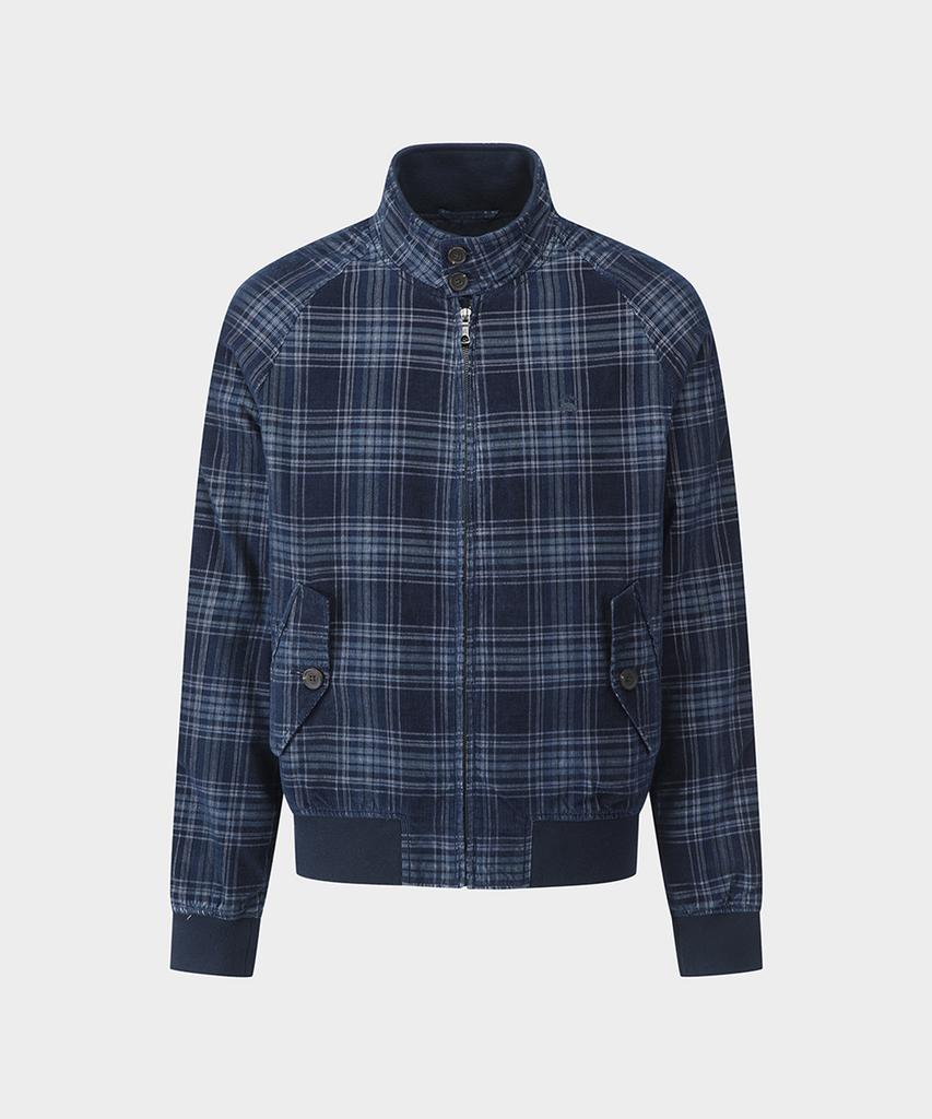 Brooks Brothers Corduroy Check Harrington Jacket (Navy) (Bbojmm4858Qef)