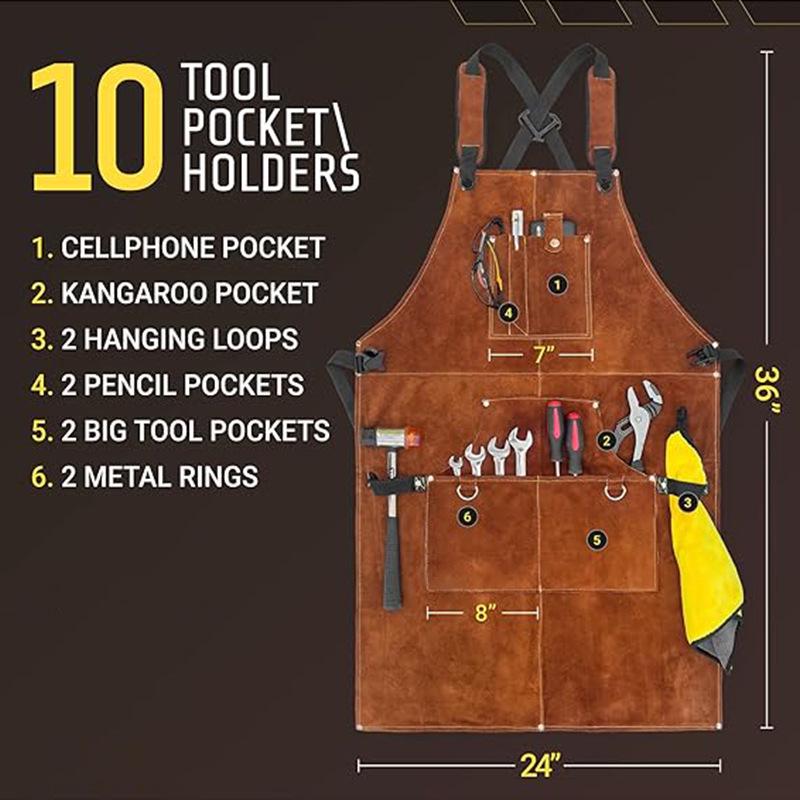 Double-Sided Fleece Apron for Gardening, Grilling, Barbering, Baking, & Custom Logo