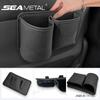 SEAMETAL 2 In 1 Car Door Organizer Leatherette Car Seat Back Clip-On Storage Bag with Cup Holder Universal for Most Car Models