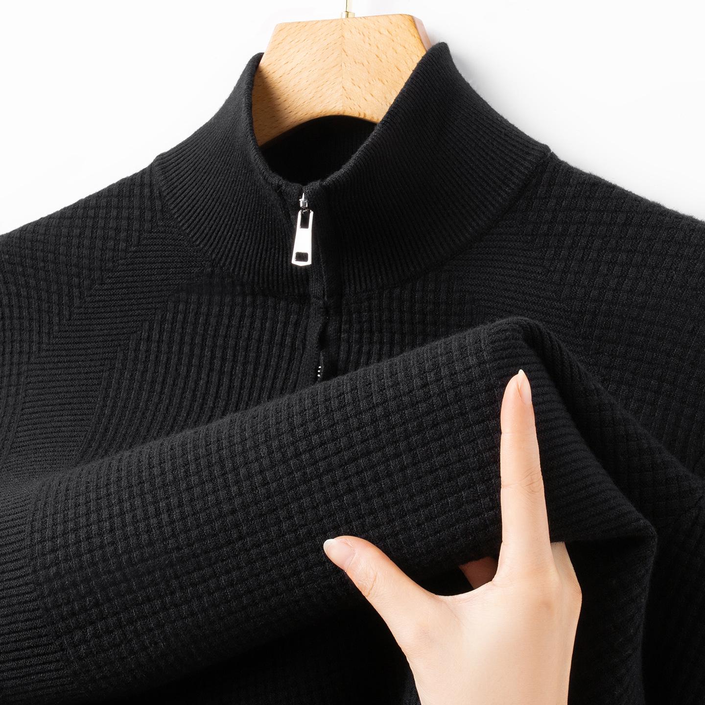 

Men s High-Neck Thickened Knit Sweater: Stylish Pullover for Fall & Winter XXXL