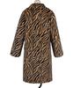 2023 Autumn Zebra Print Faux Fur Coat: European-American Fashion Long Plush Coat