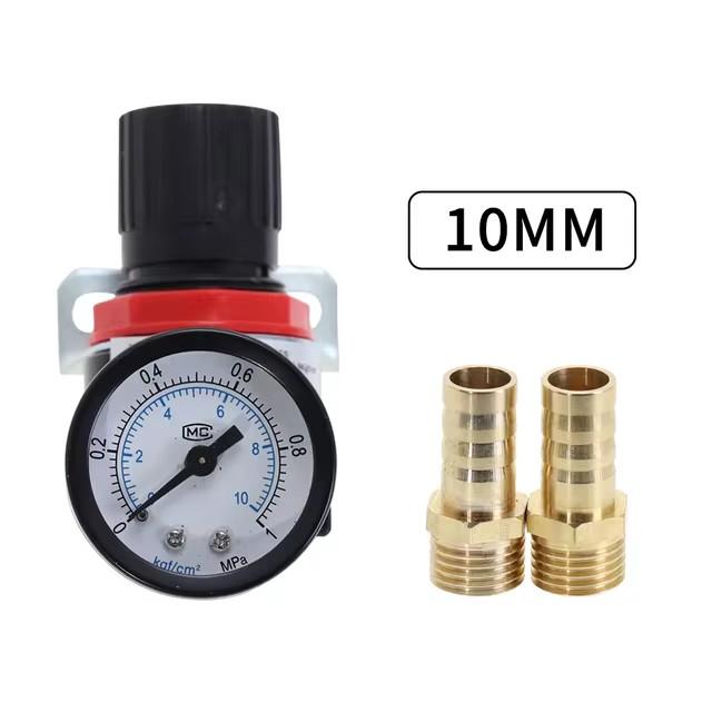 EU AR2000 Filettatura 1/4" BSP Regolatore di Pressione per Compressore d'Aria Pneumatico Valvola di Riduzione Raccordi Connettori 4MM 6MM 8MM 10MM 12MM