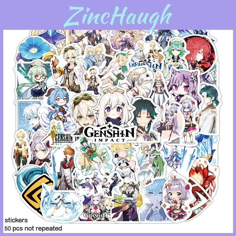 50pcs Genshin Impact Reusable Waterproof Stickers Perfect For Luggage Cases