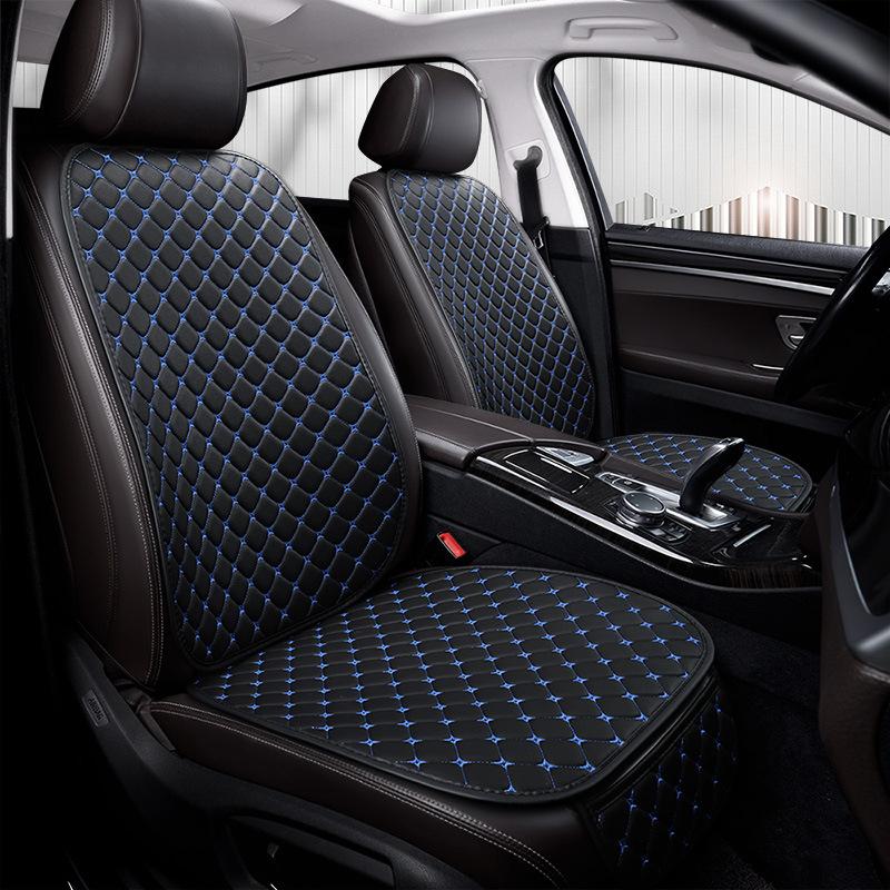 Pu Leather Car Seat Cover Universal Minimalism Soft Seat Cushion Protective Cover With Storage Pocket Car Interior Accessories