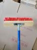 Nylon Bristle Floor & Deck Cleaning Brush with Long Wooden Handle for Stain Removal