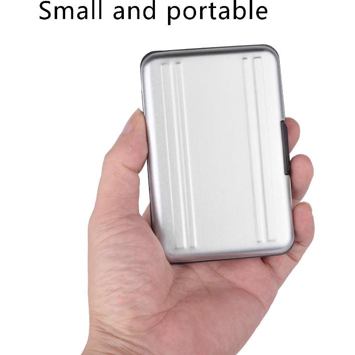 Aluminum Shock Resistant Carrying Box Memory Card Storage Case Holder 8 Slots for SD SDHC MMC Micro SD TF Cards Silver