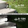 1-4Pcs Solar Stair Lights Bright Step Deck Light Moon Shape Solar Powered Lamp Outdoor Waterproof for Stairway Landscape Decor