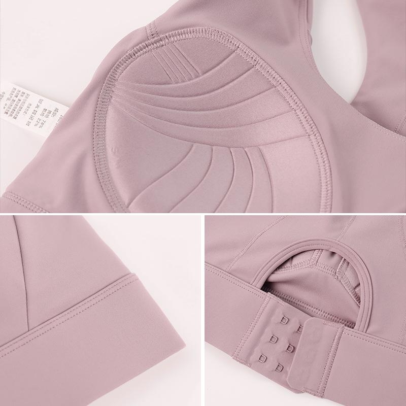 Shockproof High-Strength Sports Bra with Fixed Cups - Thin, Beautiful Back Design for Summer