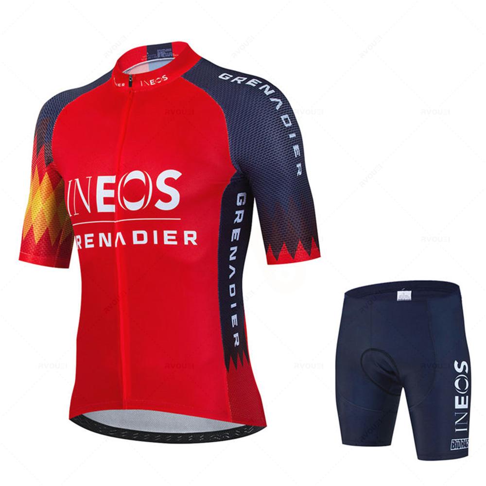 2026 Summer Men Short Sleeve Cycling Jersey SetBicicleta Clothing MTB Maillot Ropa Ciclismo Sportswear Blue Bicycle Suit