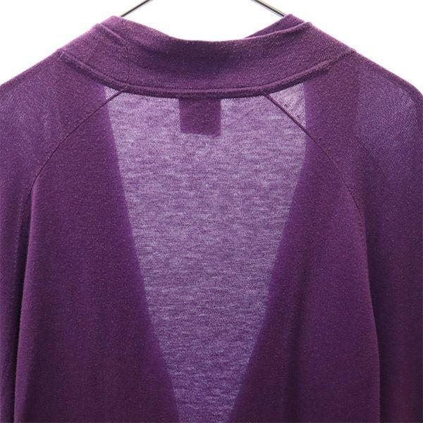 Paul+ Paul Smith Long Sleeve Wool Blend Cardigan M Purple Women Used