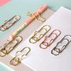 10-100PCS Heart Shaped Notebook Clips Creative Bookmark Page Holders Metal Pen Clips for Journal Planner Office Supplies